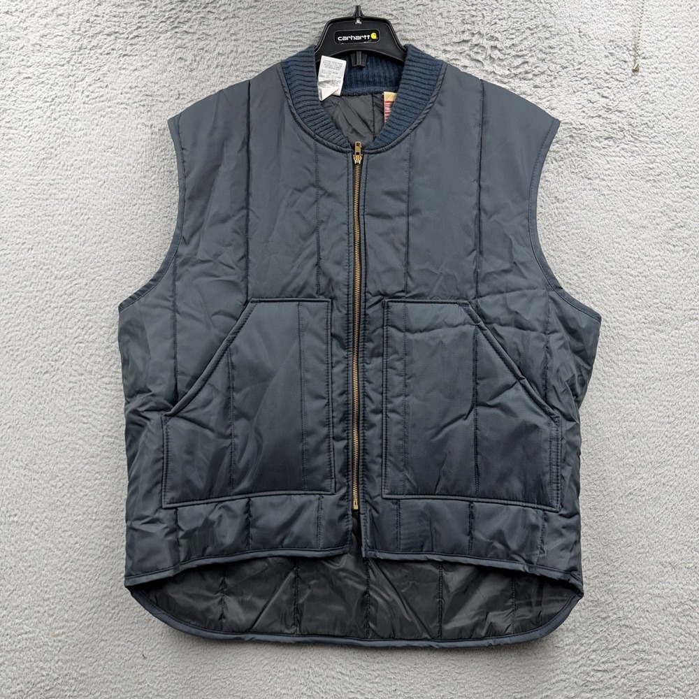 Vintage Walls Blizzard-Pruf Insulated Down Puffer Vest Mens XL Blue Made in USA